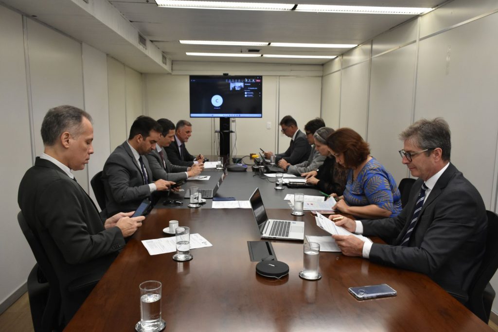 Foto da sala de reuniões. O Segundo Encontro de Gestão reuniu dirigentes do CJF e TRFs.
